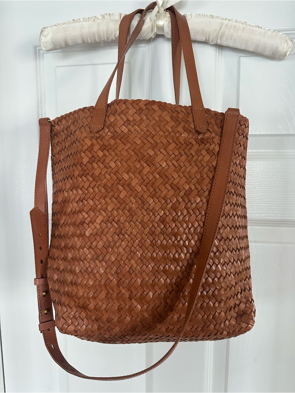 Madewell Woven Leather Tote — Tan - Picture 2 of 8